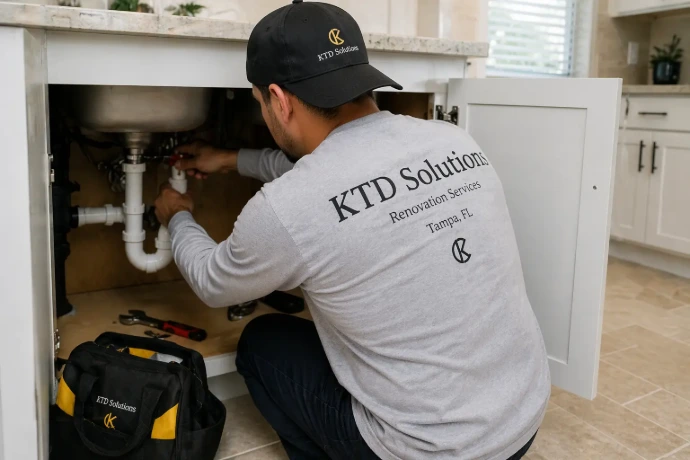 ktd worker in process of fixture Repair work