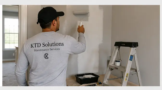 ktd handyman in process of final touch-ups
