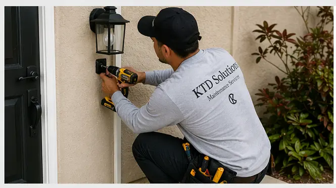 ktd worker installing light