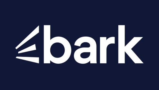 bark logo white on blue
