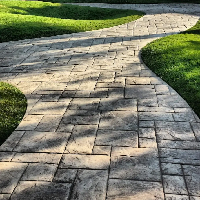 ashlar slate stamped concrete pavers