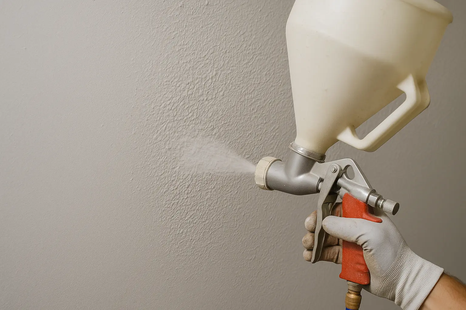 Drywall texture application in Tampa Bay home renovation