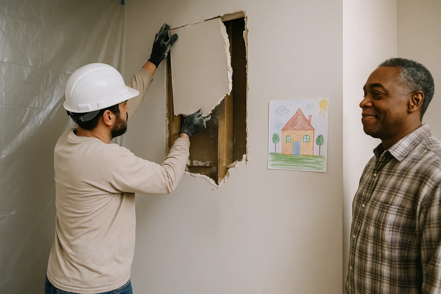 Quick drywall patch and repair service in Riverview, Florida home