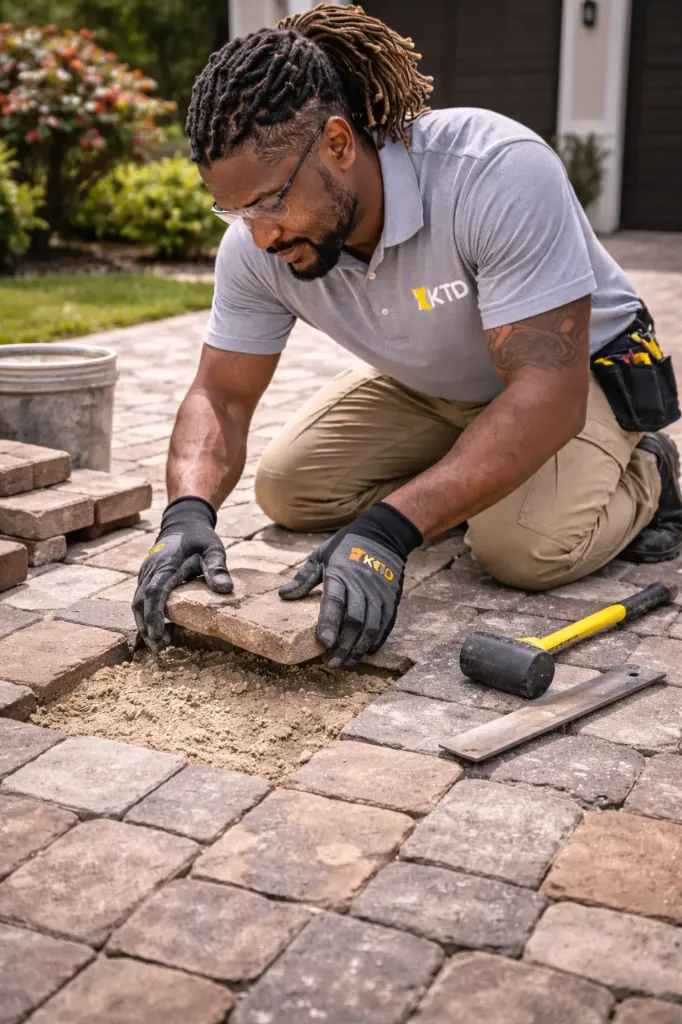 Paver Repair (Patio, Standard, No Coping, Concrete Pavers, Standard Sand)