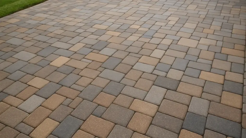 Paver Installation (Patio, No Coping, Concrete Pavers, Textured, Standard Sand)